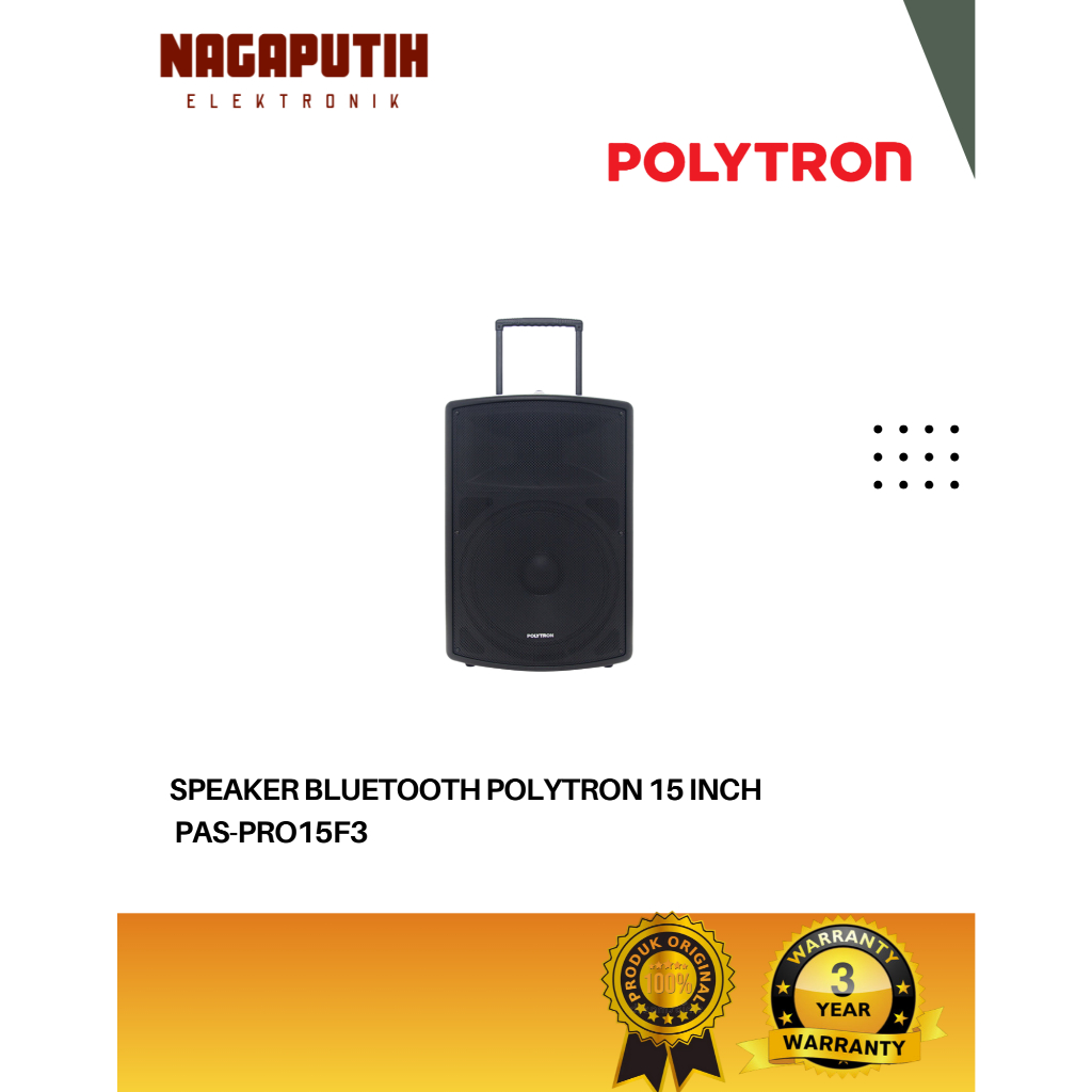 POLYTRON Bluetooth Speaker Aktif Karaoke PAS-PRO15F3 15 Inch GARANSI