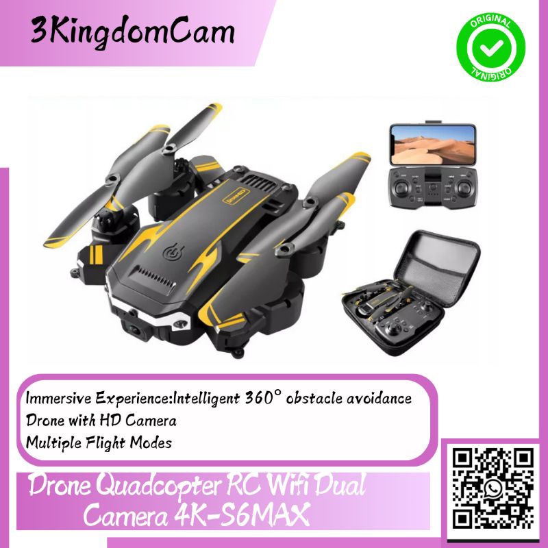 Drone Quadcopter RC Wifi Dual Camera 4K-S6MAX