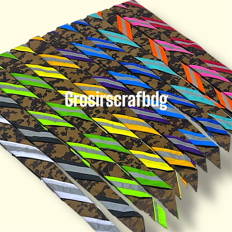 scraf pramuka loreng lis menyala murahhhh / Scraft Pramuka / Skrap pramuka / Scraf Pramuka Loreng / 