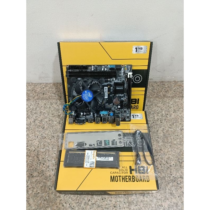 Paketan motherboard Baru Core i3 Dan i5 Gen4 motherboard h81+fan+ram Ddr3