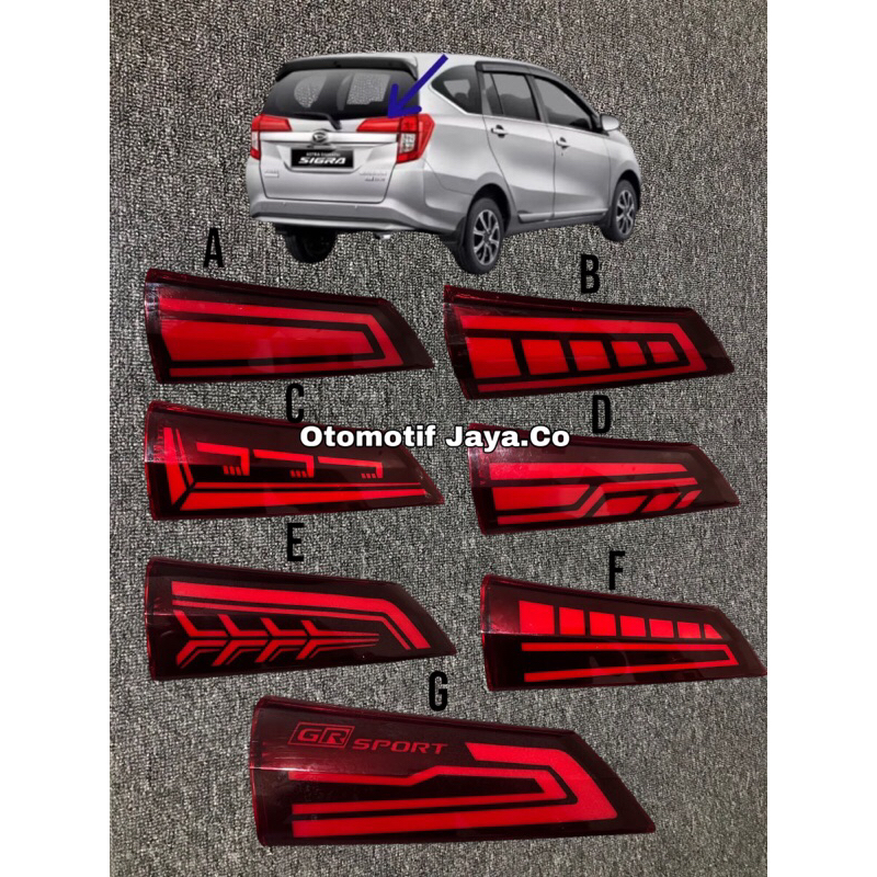 Lampu bagasi reflektor Calya Sigra variasi tambahan lampu reflektor belakang Calya Sigra Running Fla