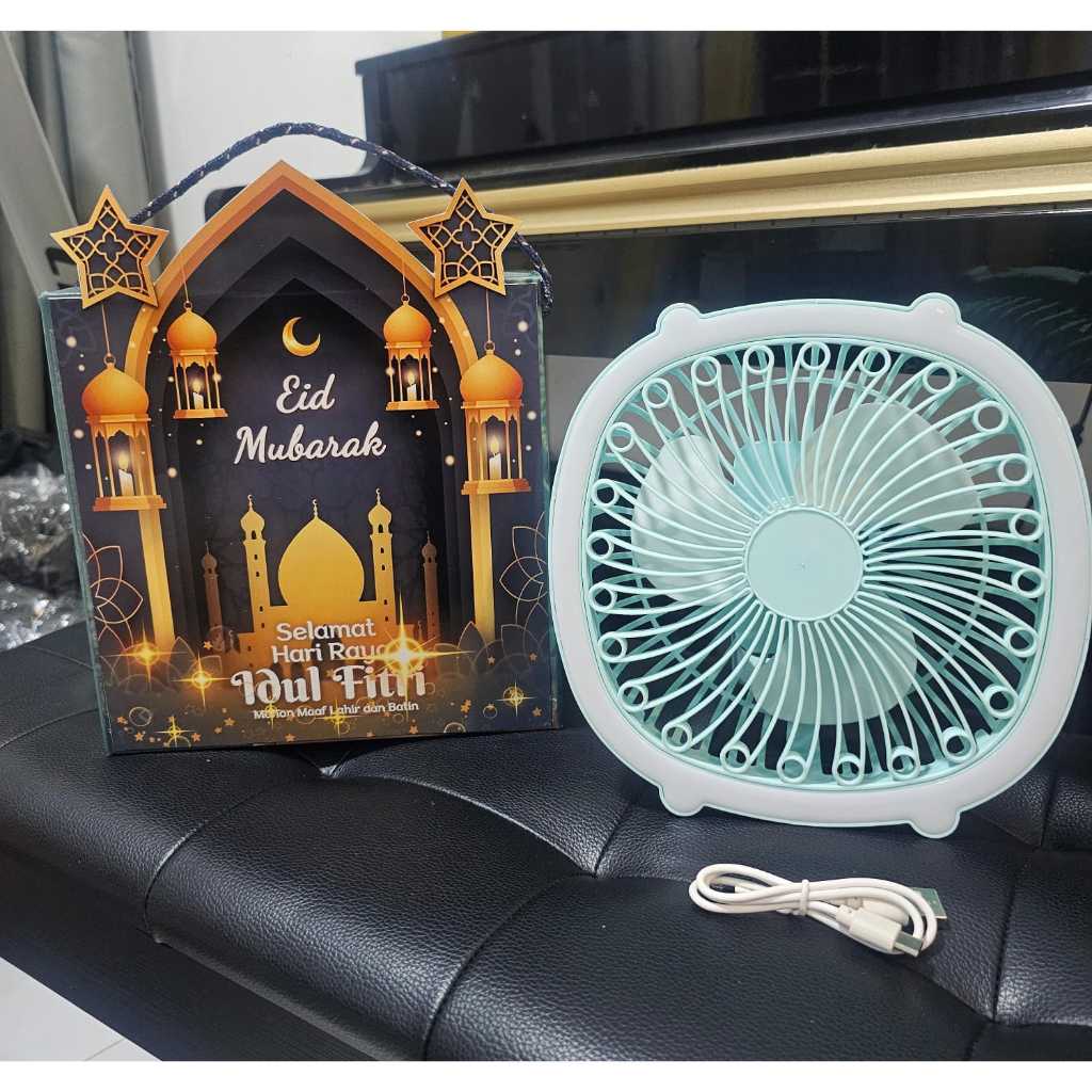 MIC (5PC = 1KG) MB 298 KIPAS ANGIN GANTUNG PLUS GANTUNG LED KIPAS ANGIN PORTABLE 4in1 TYPE-C DENGAN 