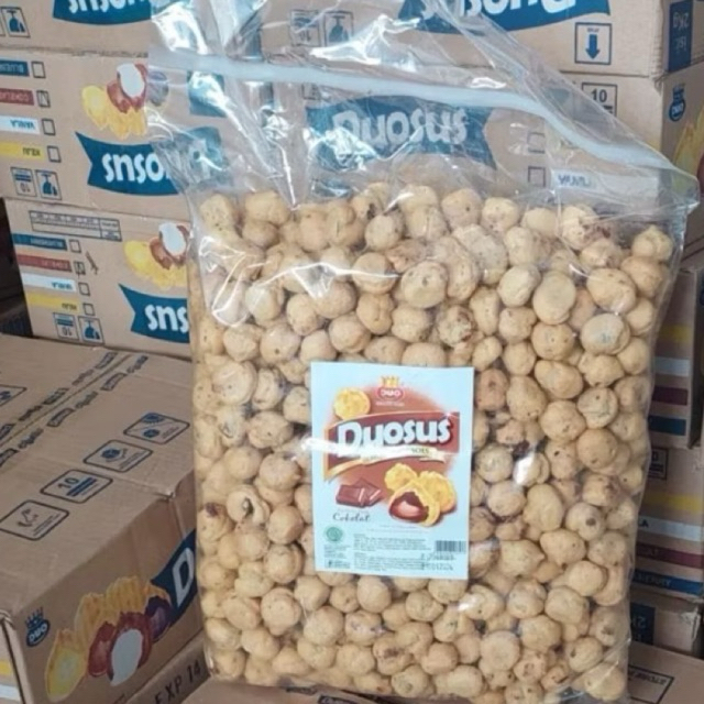 

DUOSUS CHOCOLATE 2kg / 1 Dus | Sus Kering Ballen Chocolatte | Sus Kering gurih enak