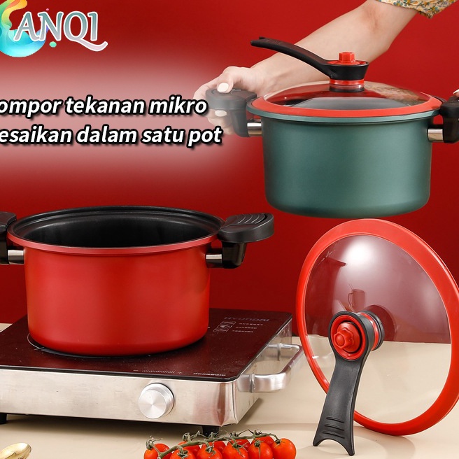 KI3 ANQI SHOP Panci Presto Teflon Pressure Cooker Pot Anti Lengket Panci Presto 2L VS185