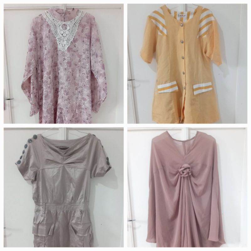 (PL) Dress Tunik Outer Tunik Daster Perempuan Preloved Thrift Oversize