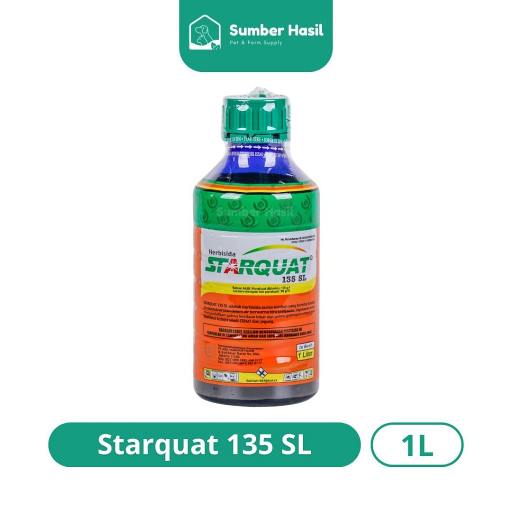 STARQUAT HERBISIDA KONTAK STARQUAT OBAT RUMPUT PARAKUAT 135SL ORIGINAL