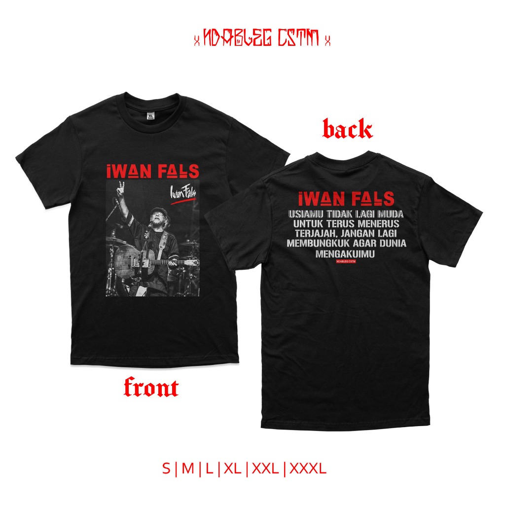 Kaos iwan fals tshirt iwan fals Oi combed 24s
