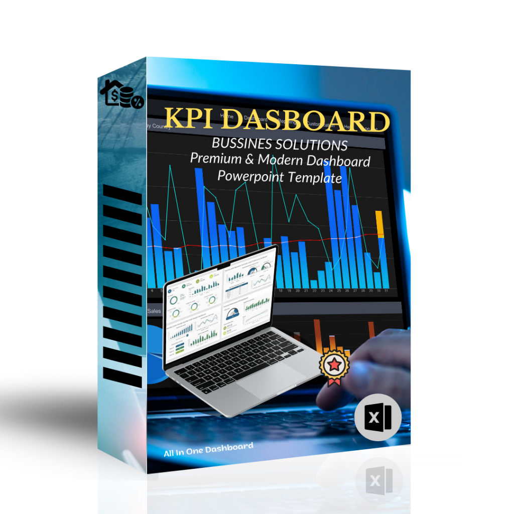 Template KPI PowerPoint Template Premium PowerPoint Dashboard KPI Bisnis