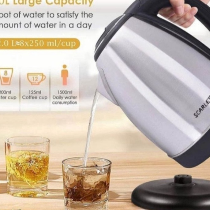 KI3 Teko Listrik 2Liter  Teko Pemanas Air Kettle Electric Kapasitas 2Liter