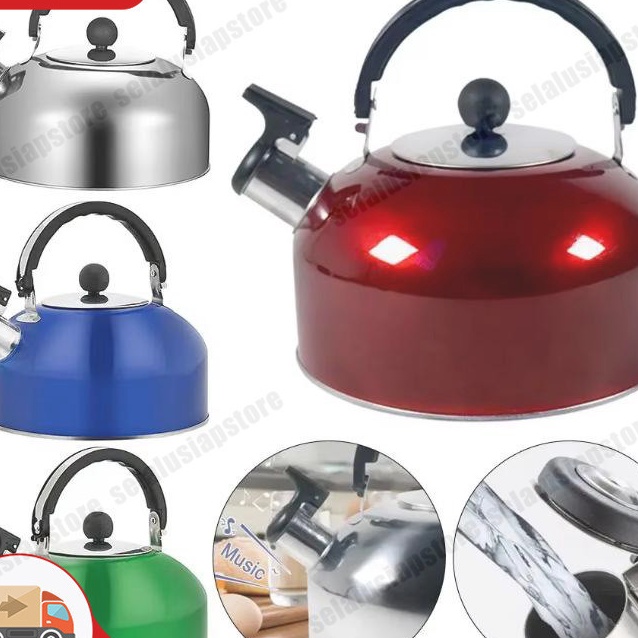 KP8 Teko Air Uap Siul 3 LiterWhistling KettleTeko Siul 3L 3Liter 3 L Liter Kettle Peluit Pluit Warna