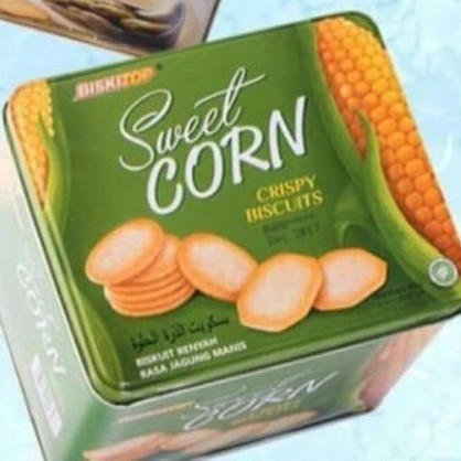 

Biskitop Sweet Corn 400gr /Biscuit Lebaran /Biscuit kaleng