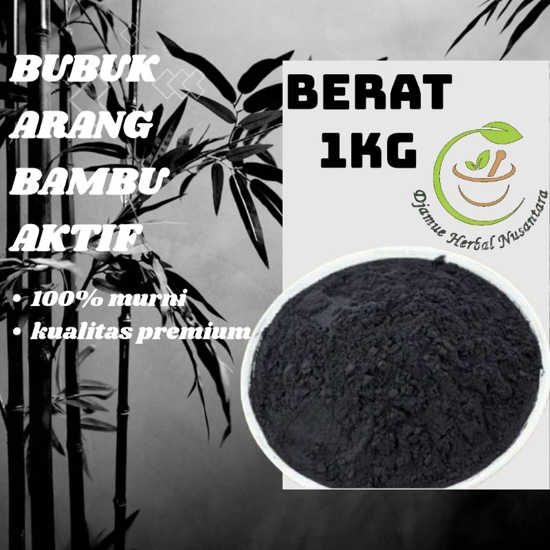

pemutih gigi dan kosmetik bubuk arang bambu aktif 1kg (grade A)