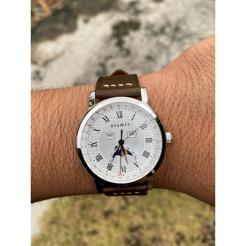 Jam Tangan Aramis moonphase day date limited edition