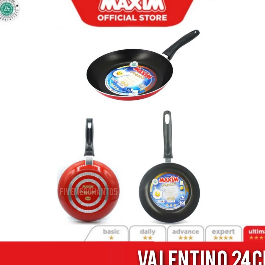 FG2 Teflon Maxim 24cm Frypan Maxim Valentino Teflon 24 cm Penggorengan Maxim Teflon 24cm Fry Pan