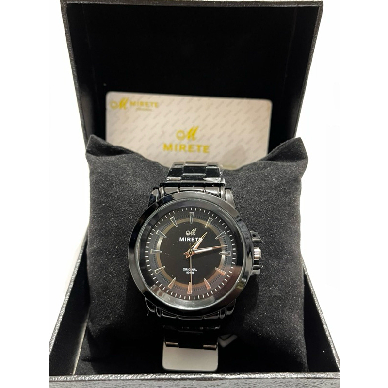 MIRETE original JAM TANGAN RANTAI COWOK free box dan baterai cadangan