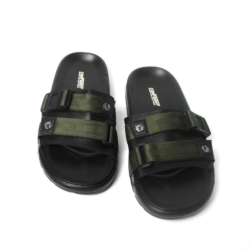 confident-Sandal Slide sandal sliper  sandal kanvassandal flip sandal distro sandal pria terbaru san