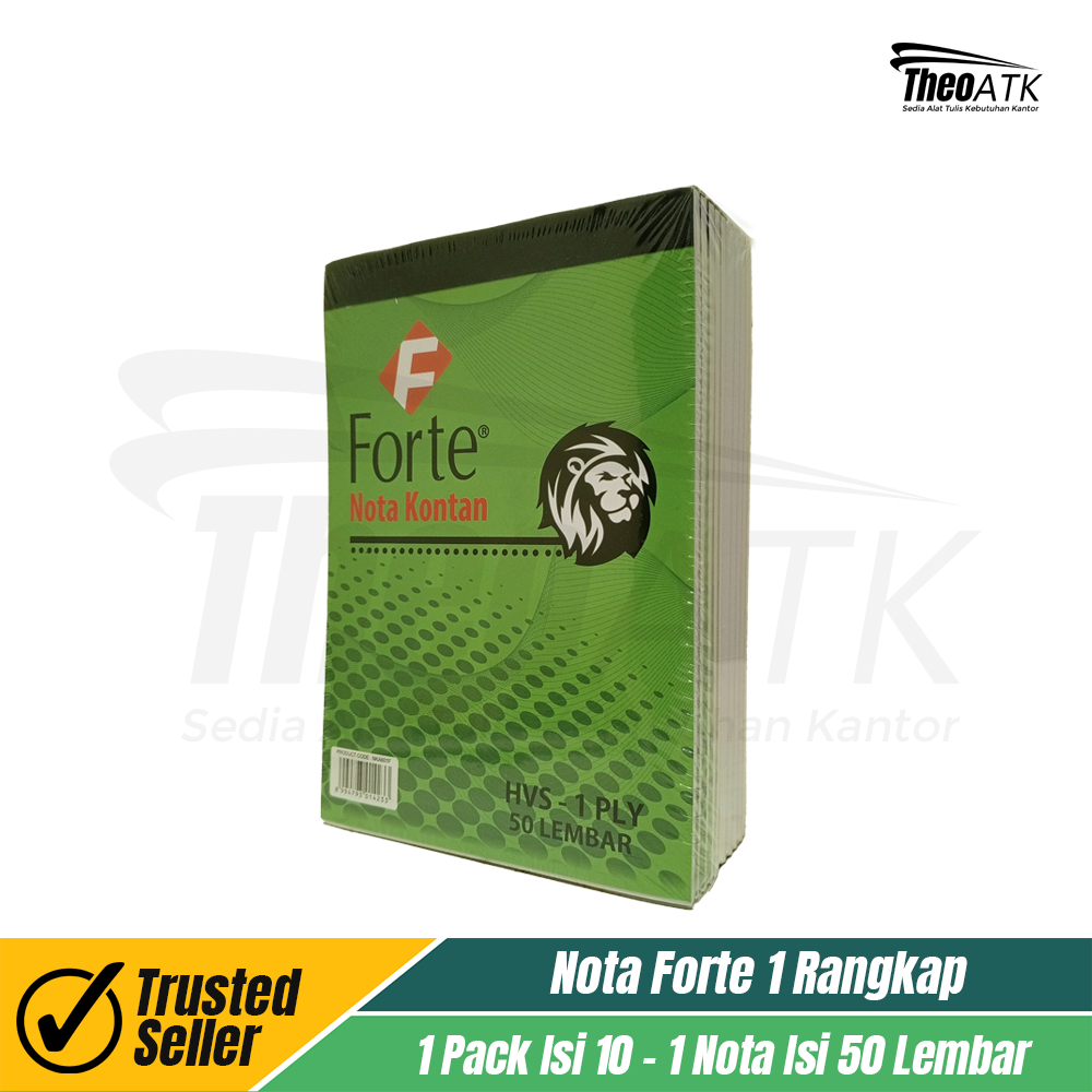 

Forte Nota Kontan HVS-1 PLY 50 Lembar 1 Pack Isi 10 Nota