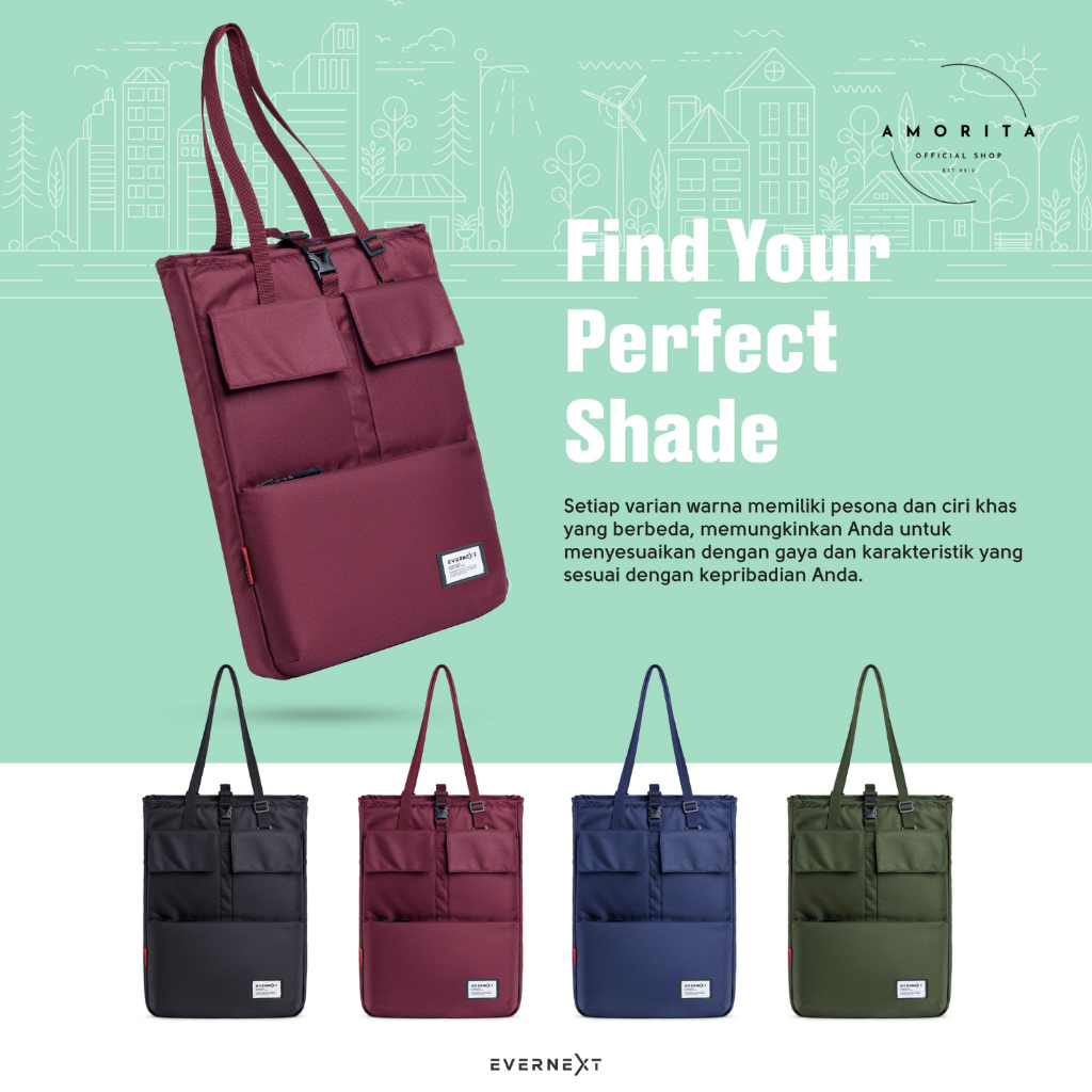 AMORITA.co - Tote Bag Pria Wanita Tas Jinjing Cewek Cowok Tas Laptop 15inch Macbook Tote Bag Kuliah 