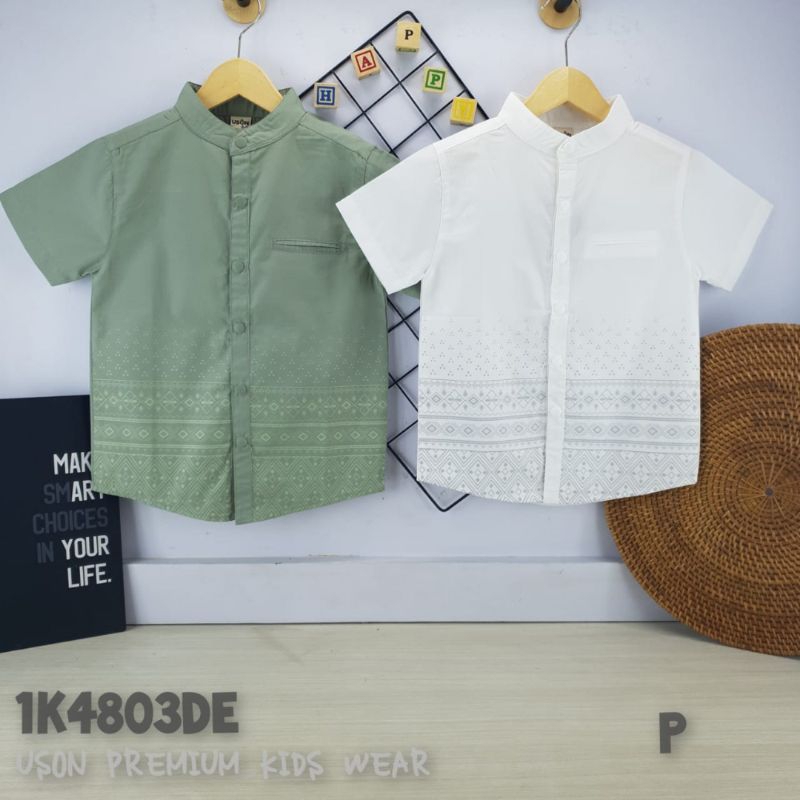 SIZE 140-210 KEMEJA USON ANAK COWOK KOKO KEMKO