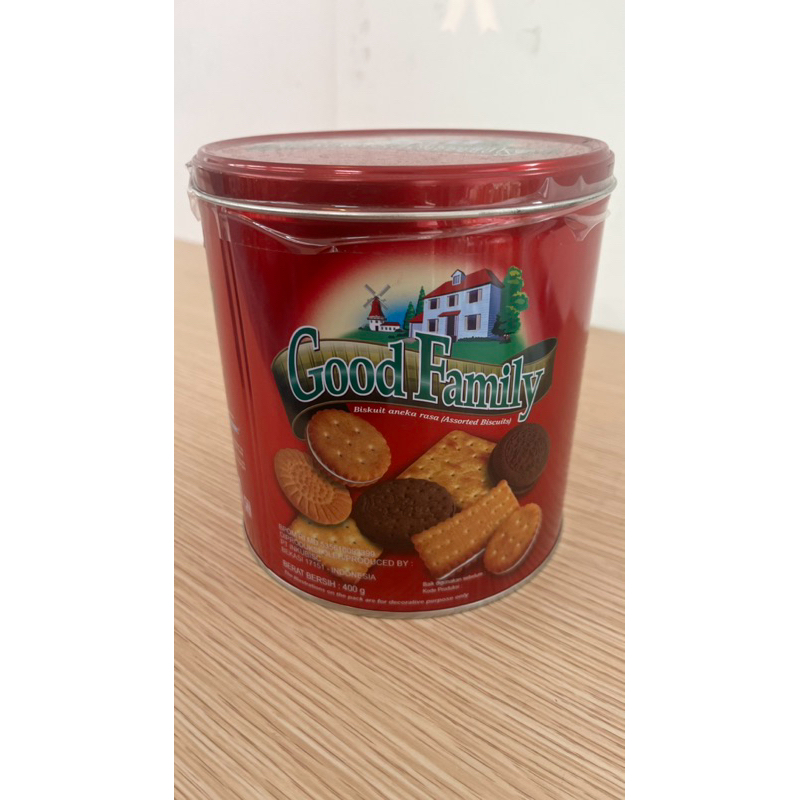 

Good Family assorted biskuit biskuit aneka rasa 400 gr