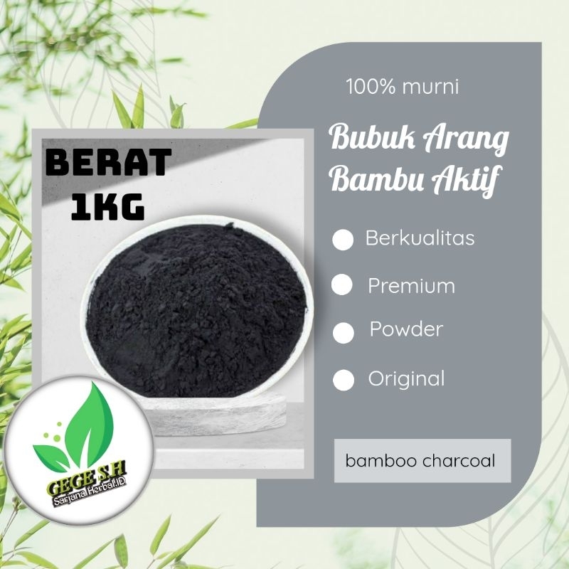 bubuk arang bambu aktif 1kg (activated Charcoal Powder) grade A