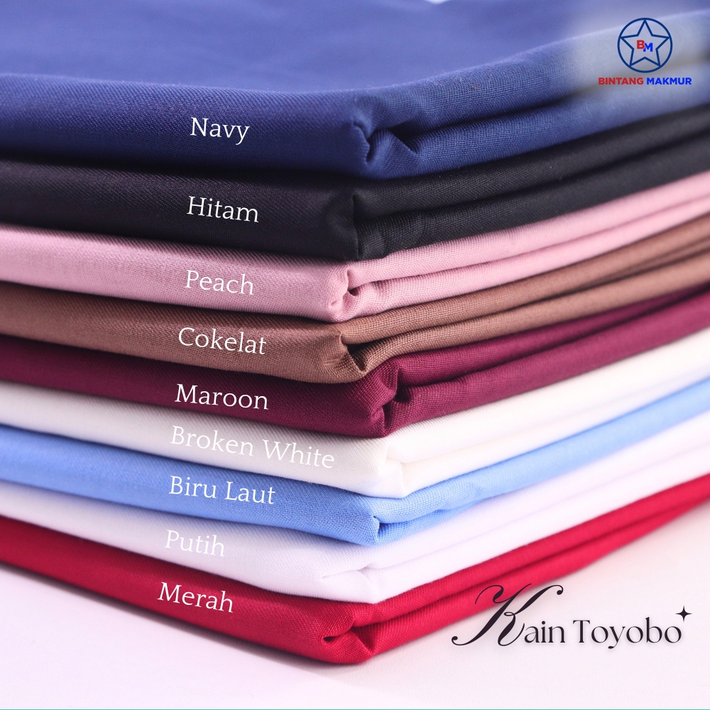 Kain Katun Toyobo Fodu Original 100% Grade A Premium Per Meteran