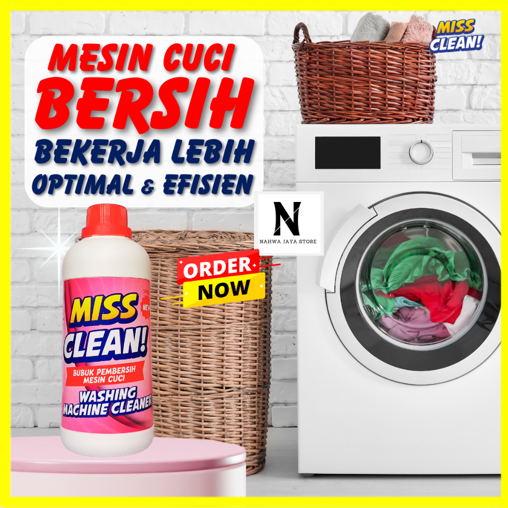 Pembersih Mesin Cuci MISS CLEAN , mencegah kerak dan endapan yang dapat merusak komponen mesin cuci