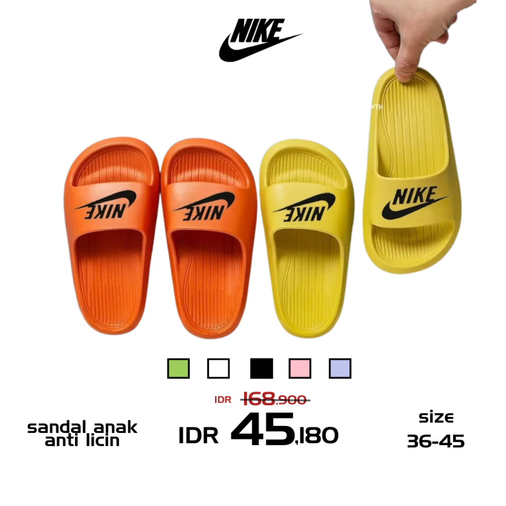 Nike Sandal Anak Laki Laki Sandal Import Anak Perempuan Sepatu Sandal Anak Cowok Sandal Slop Sendal 