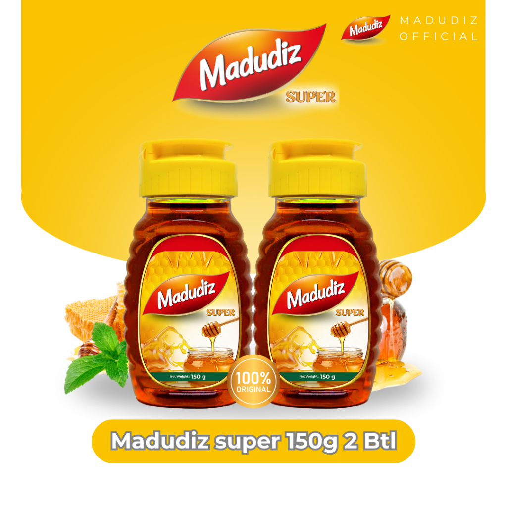 

Promo Special 6.6 Madudiz Super 150gr Paket 2 Botol - Madu Alami Jaga Daya Tahan Tubuh