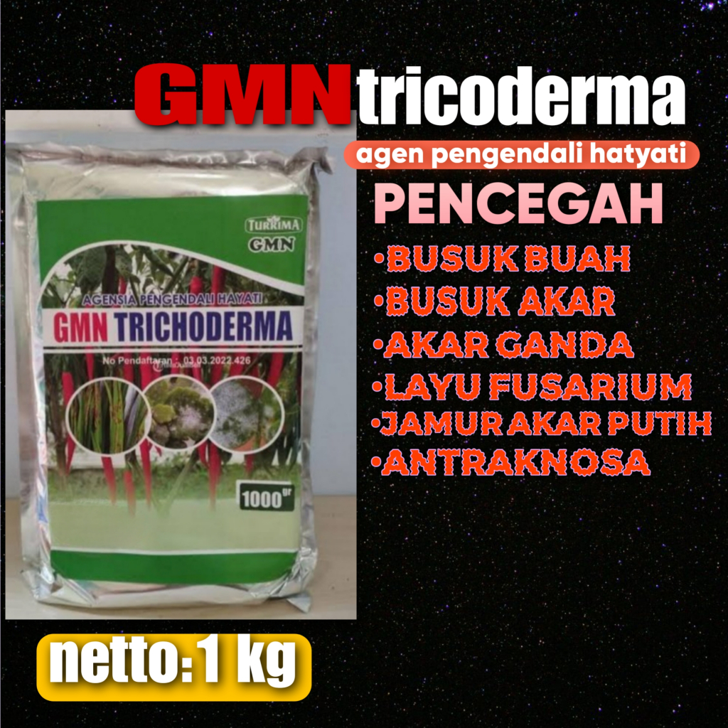 BEBAS JAMUR  Tricoderma Murni Isi 1000Gram, Tricoderma Organik Isi 1000Gram, Tricoderma Padat Isi 10