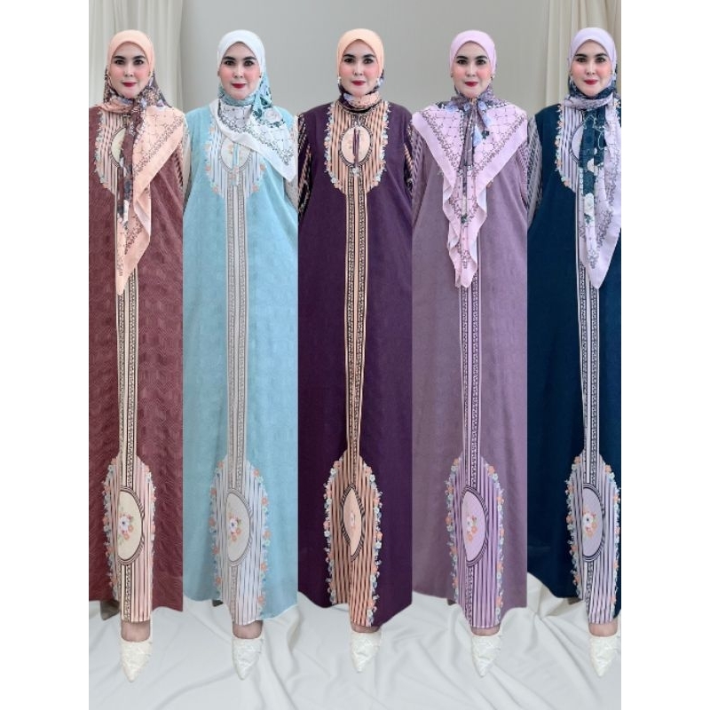 Gamis Dijah Printing Premium Dijah Print 040 | Gamis Wanita Terlaris