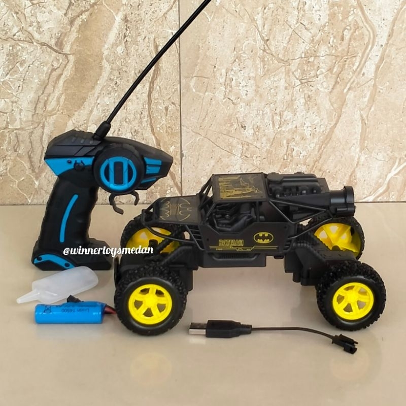 BIG PROMO MAINAN MOBIL RC JEEP BATMAN SUPERHEROES / MOBIL REMOTE CONTROL CLIMBING CAR BATMAN SPRAY /
