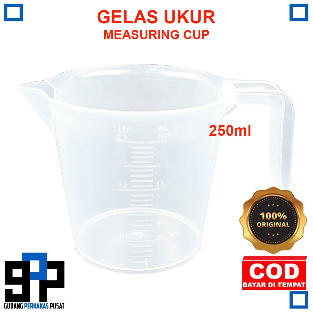 BDG Gelas Ukur Plastik 250 ml Measuring Cup 250ml Gelas Takar 250 ml