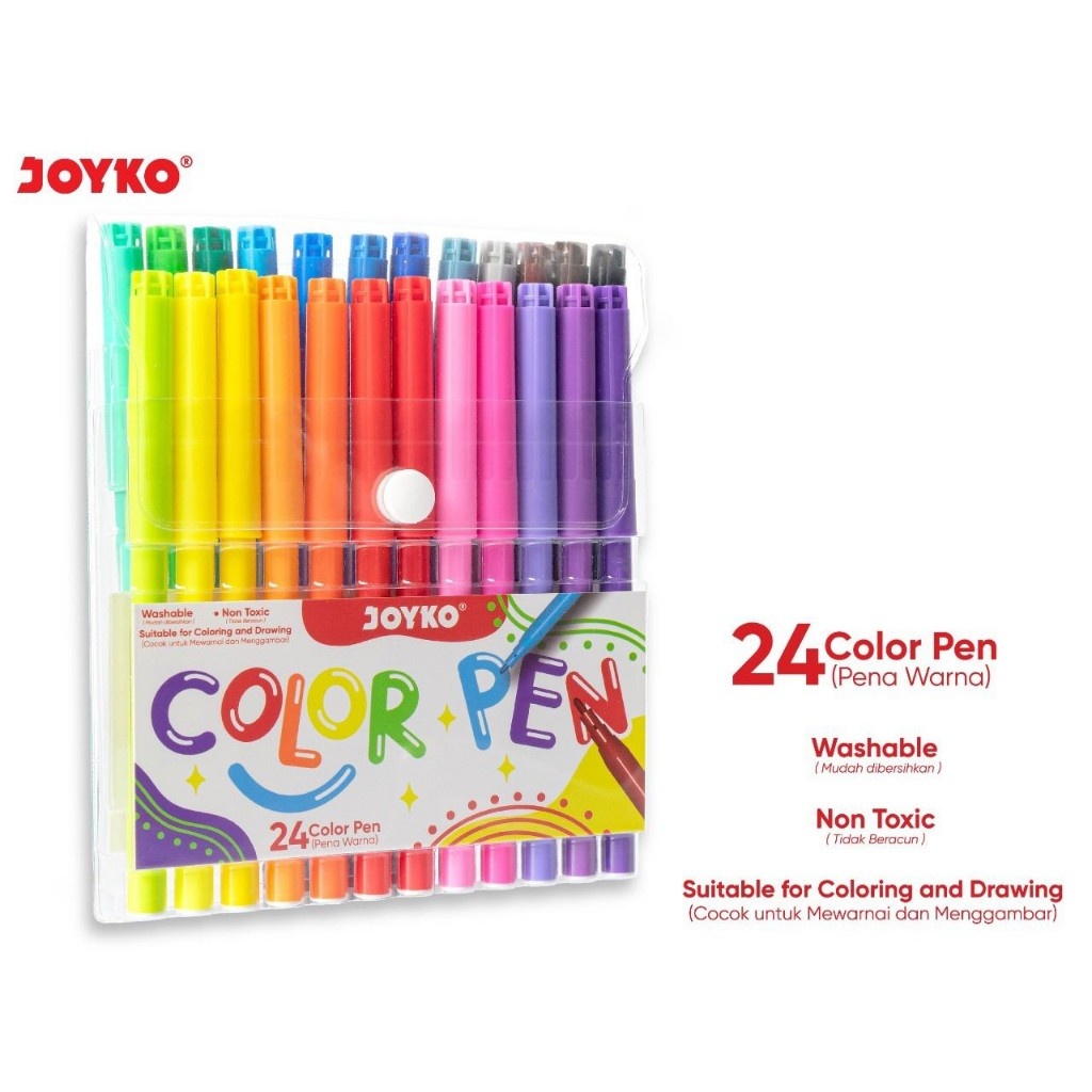 

[SET] Color Pen / Pulpen Pena 24 Warna - Joyko CLP-60-24