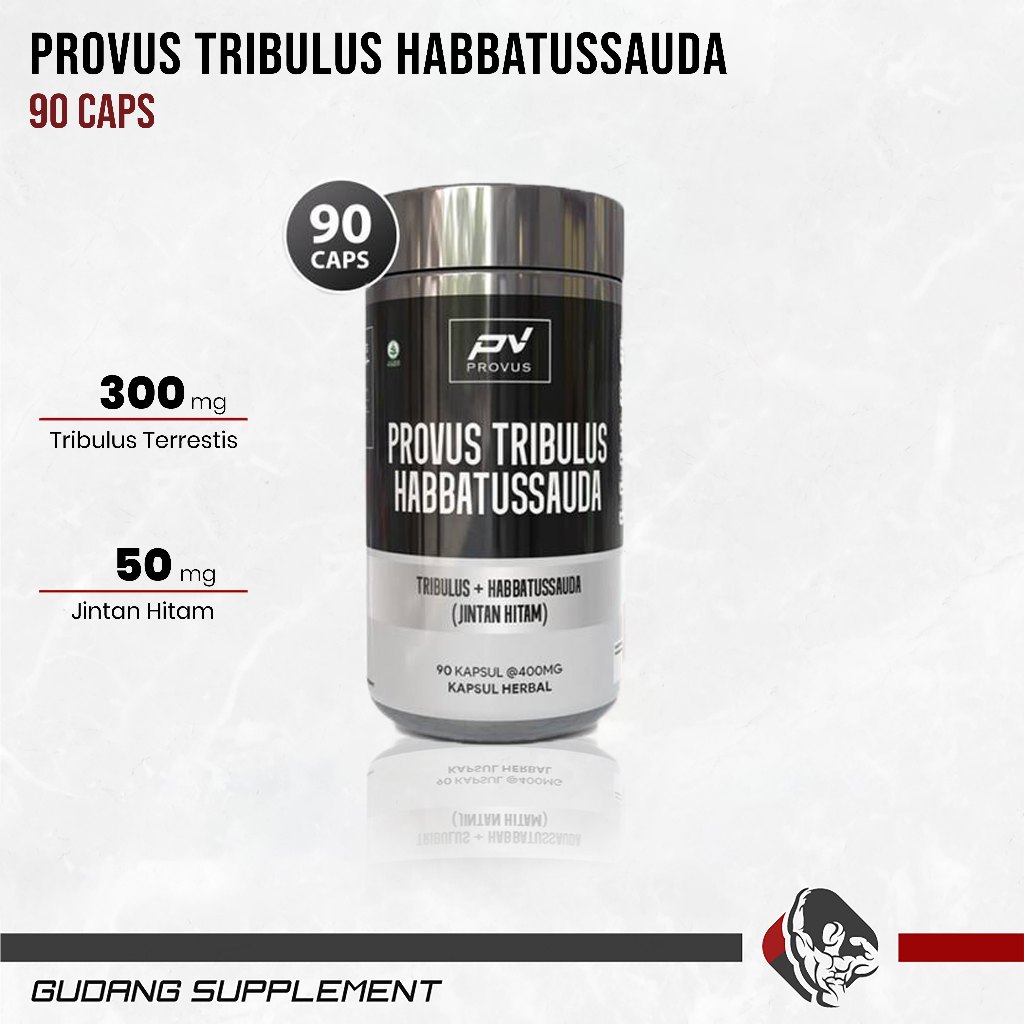 PROVUS Tribulus Habbatussauda 30 90 Kapsul - Suplemen Herbal Pria Testosteron Booster Peningkat Horm