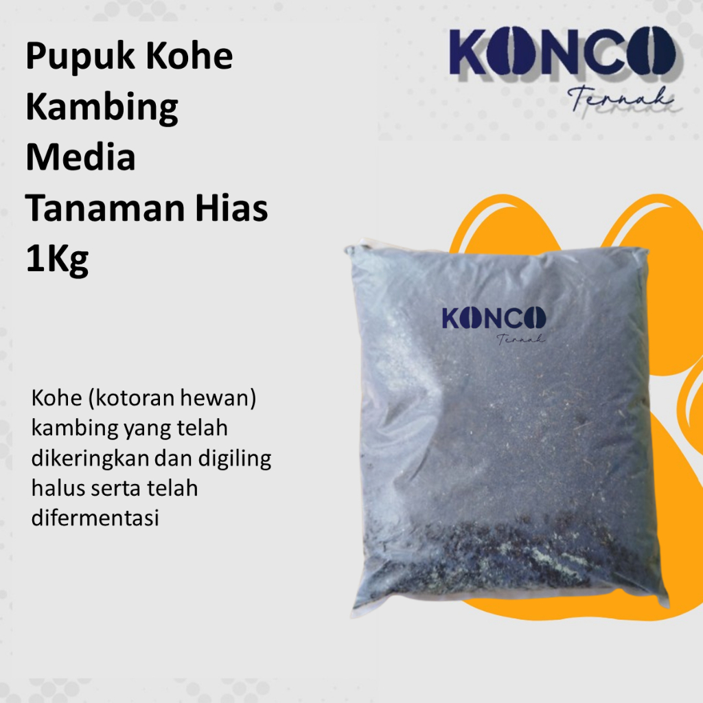 Pupuk Kohe Kambing Media Tanam Tanaman Hias 1 KG Tanaman