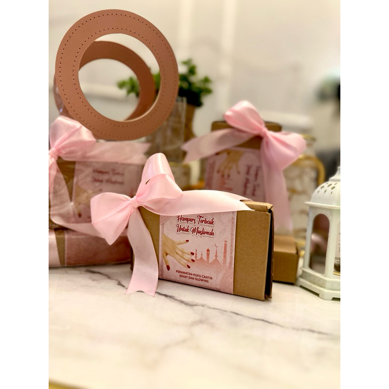 Red zahra nail henna tambahan pita