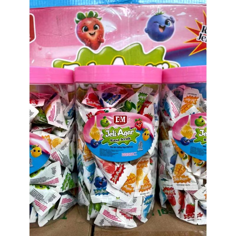 

Jelly agar segitiga rasa buah-buahan isi 100 pcs