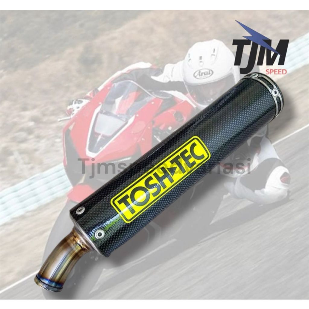 KNALPOT SILENCER TOSHTECH 2 TAK TITANIUM CARBON ORIGINAL JAPAN