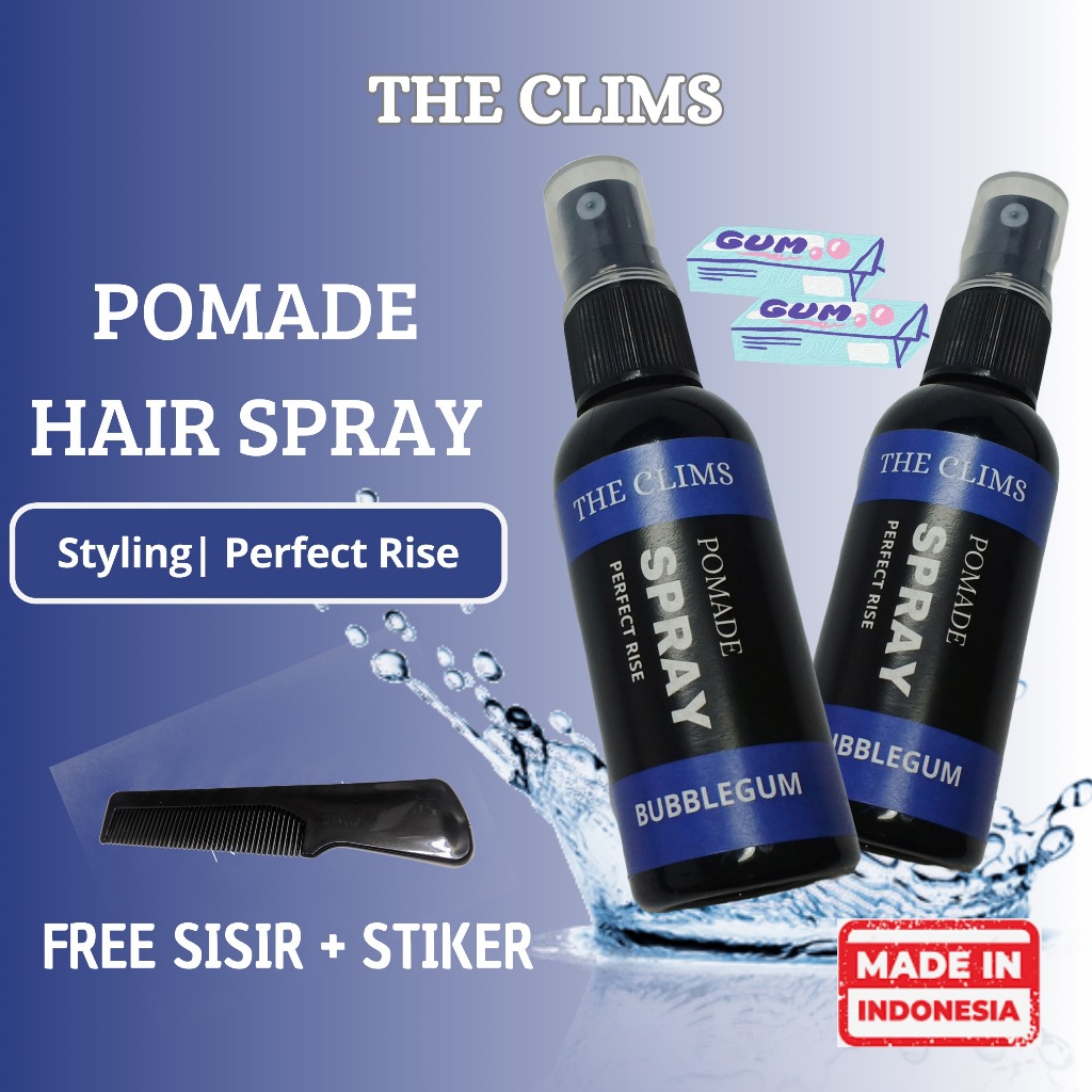 Pomade Spray / Pomade Cair Rambut Pria The Clims Bubblegum