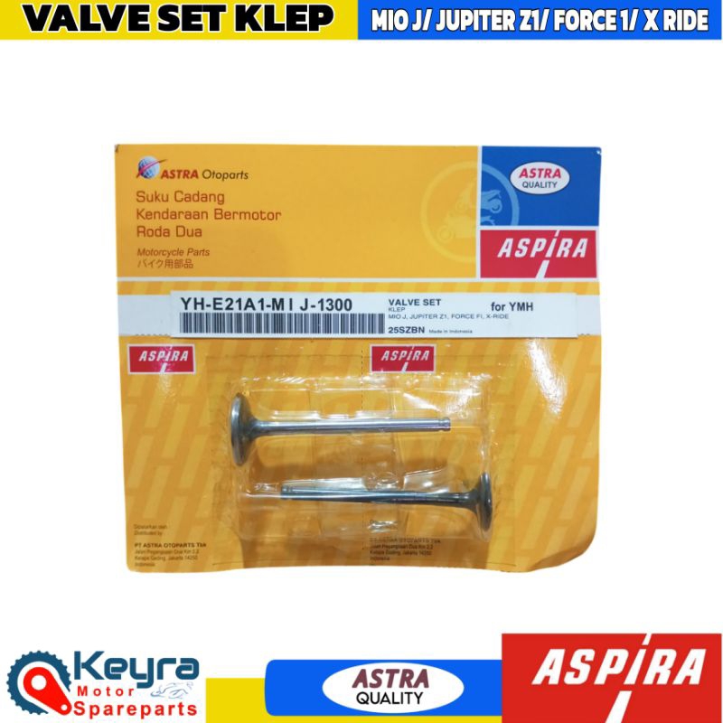 VALVE KLEP SET MIO J / JUPITER J1 / FORCE 1 / X RIDE ORIGINAL ASPIRA