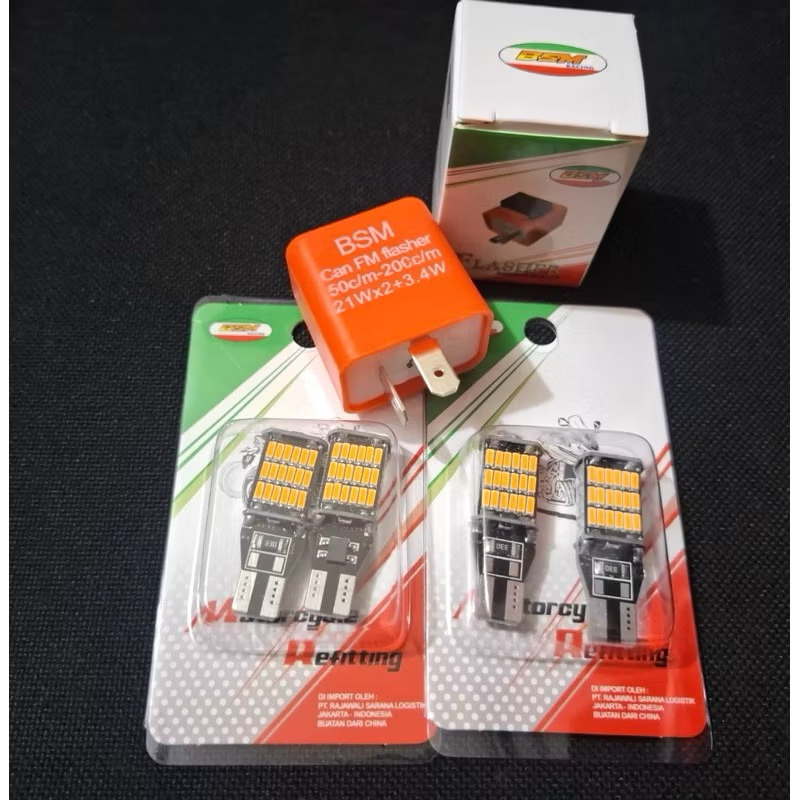 PAKET MURAH Promo 1 Paket Lampu Sein Sen Dajjal 45Mata Super Terang dan Flaser Sen BSM DAN ALDOUS