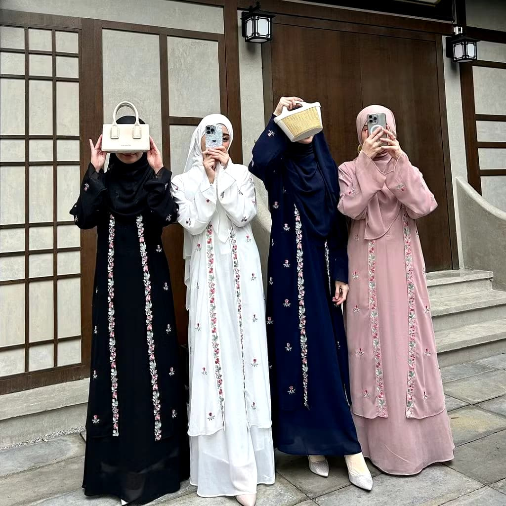 GAMIS LEBARAN TERBARU | LADISYA DRESS | GAMIS MALAYSIA BORDIR MODERN - DRES KONDANGAN REMAJA DEWASA