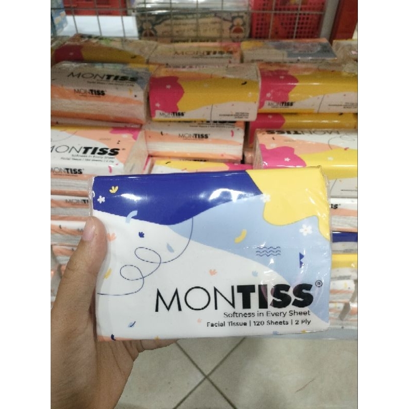 TISSUE MONTISS MINI SOFTPACK 120 SHEETS