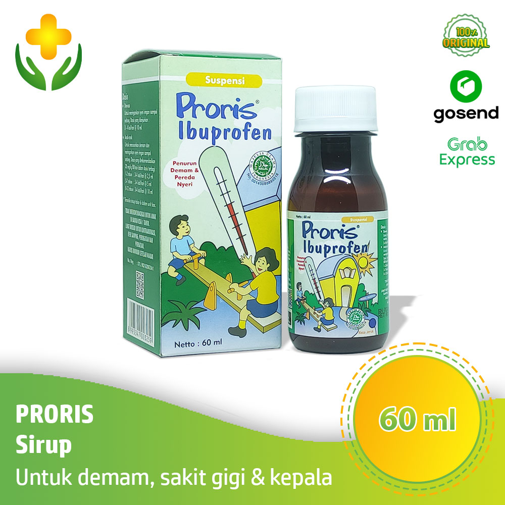 Proris Sirup 60 ml Obat Demam Anak Sakit Kepala Anak Sakit Gigi Anak