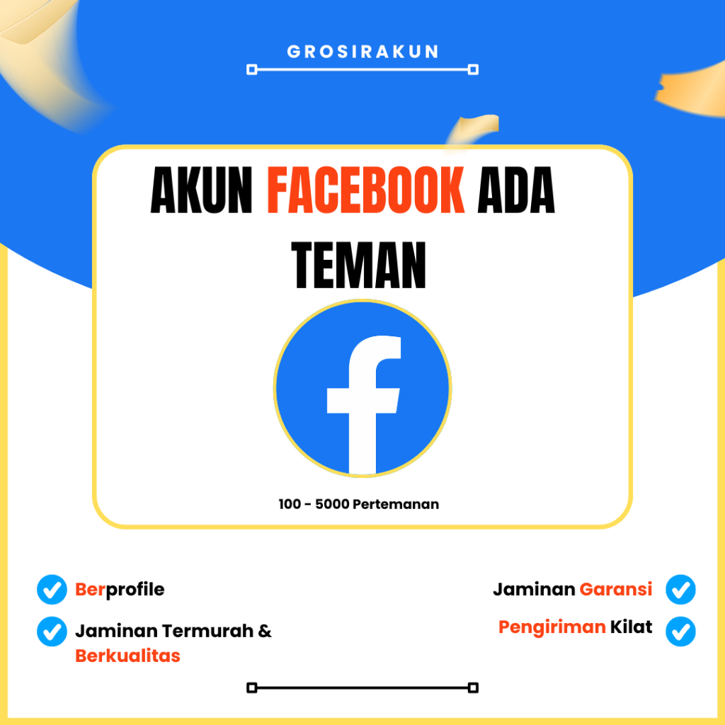 Akun fb Akun Facebook Pertemanan 100 - 5000 | Akun fb 2fa | akun fb tua| akun Fb Fresh Bergaransi