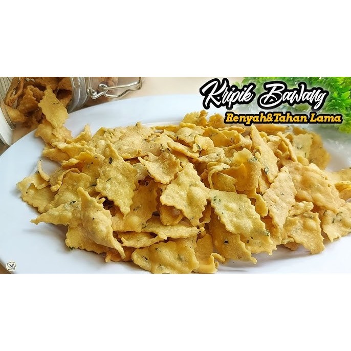 

KERIPIK BAWANG RENYAH GURIH KEMASAN ECER / KERUPUK BAWANG RENYAH KEMASAN ECER KILOAN