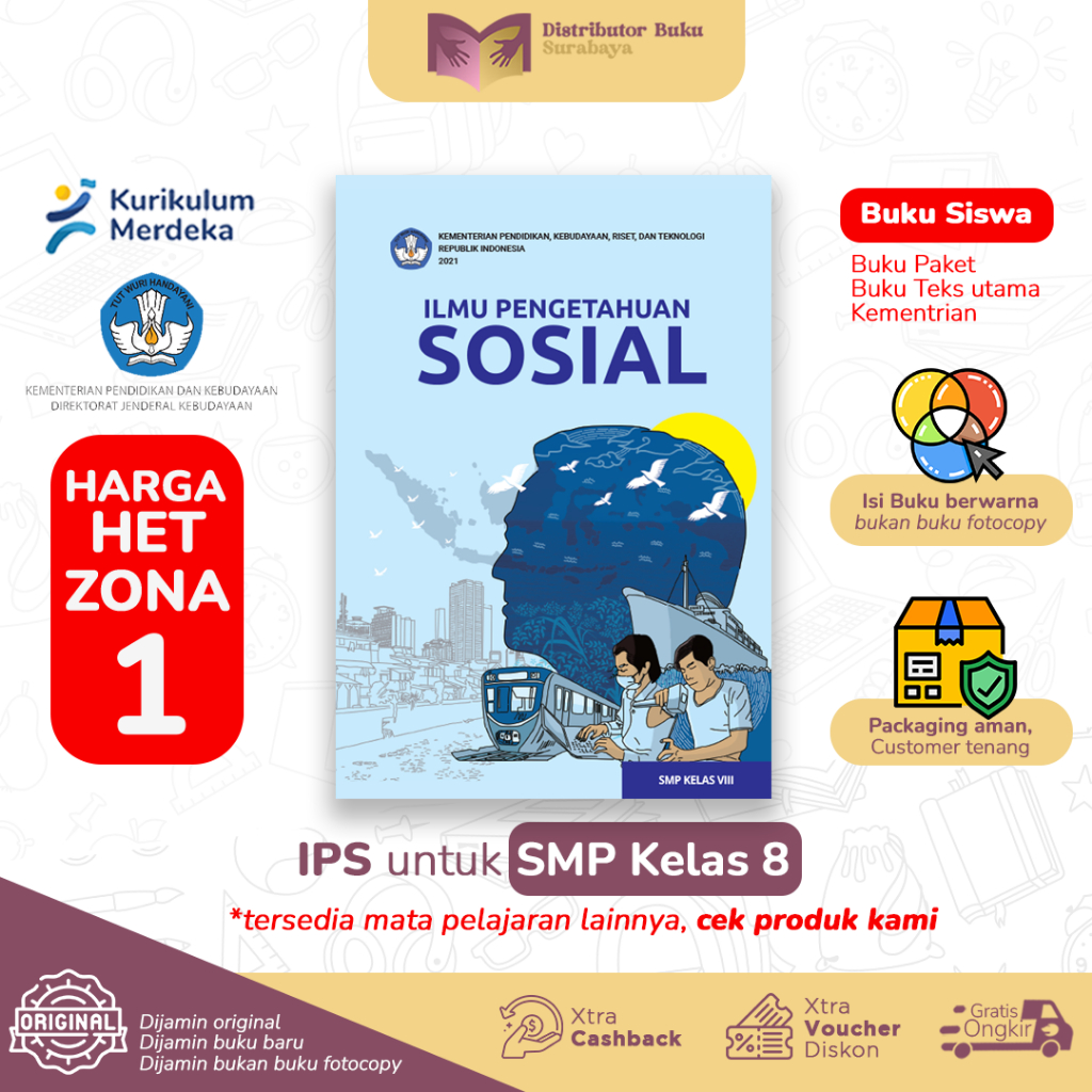 Buku IPS Kelas 8 SMP - Buku Paket Siswa - Kurikulum Merdeka