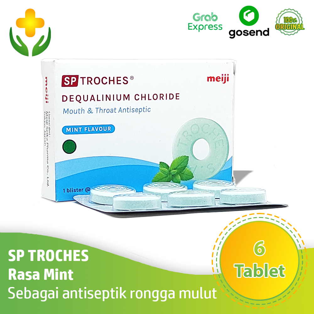 SP Troches Meiji Rasa Mint Obat Radang Tenggorokan