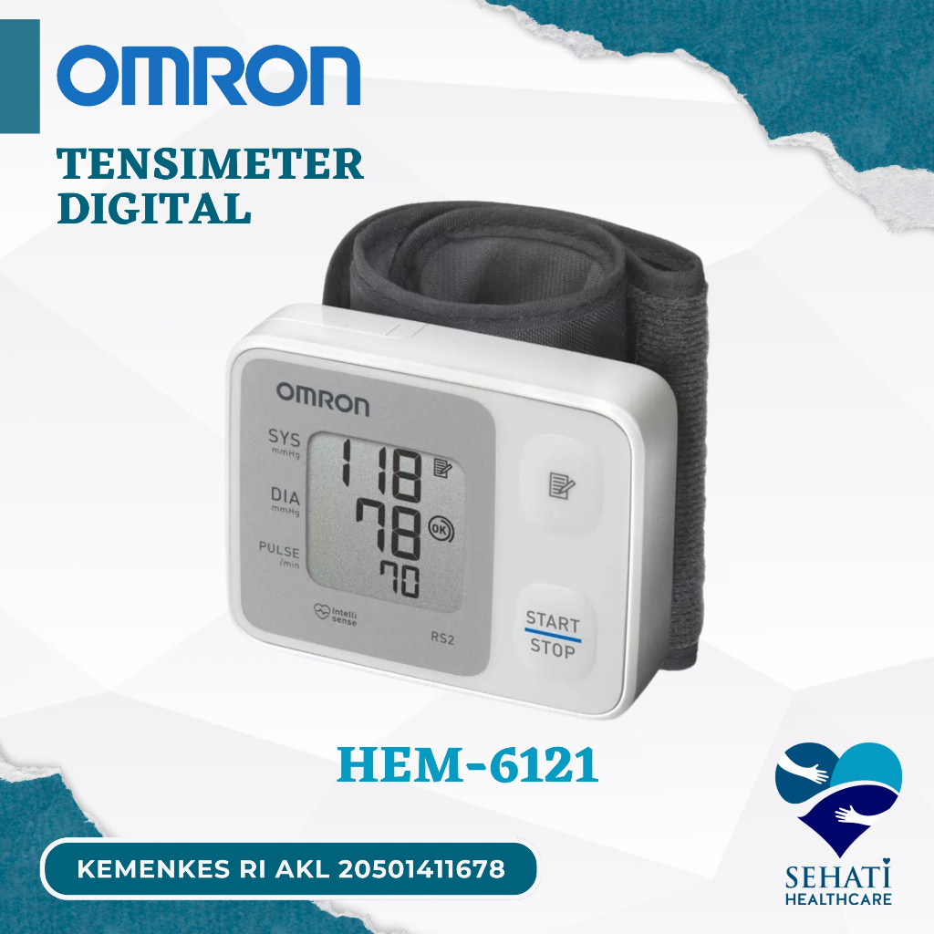 Omron Tensimeter Digital HEM-6121 Alat Ukur Tensi Tekanan Darah HEM6121 HEM 6121 Medis Kesehatan